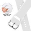 Apple Watch Series 6 44mm White Silicone Pin Buckle Band - 3