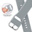Apple Watch Series 6 44mm Light Grey Silicone Band Pin Buckle - 3