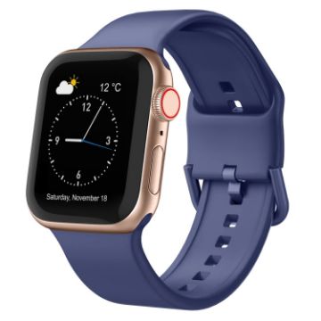 Apple Watch Series 6 44mm Silicone Band, Pin Buckle - Violet Gray - 1
