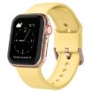 Apple Watch Series 4 44mm Yellow Silicone Pin Buckle Band - 1