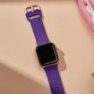 Apple Watch Series 4 40mm Purple Silicone Pin Buckle Band - 4