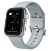 Apple Watch Series 3 42mm Light Grey Silicone Band with Pin Buckle - 1