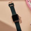 Apple Watch 38mm Dark Green Silicone Pin Buckle Band - 4