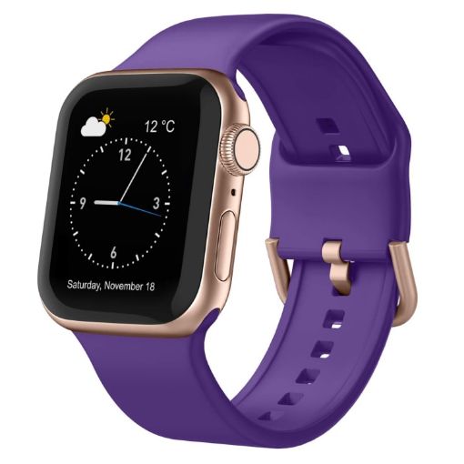 Apple Watch Ultra 2 49mm Purple Silicone Pin Buckle Band - 1