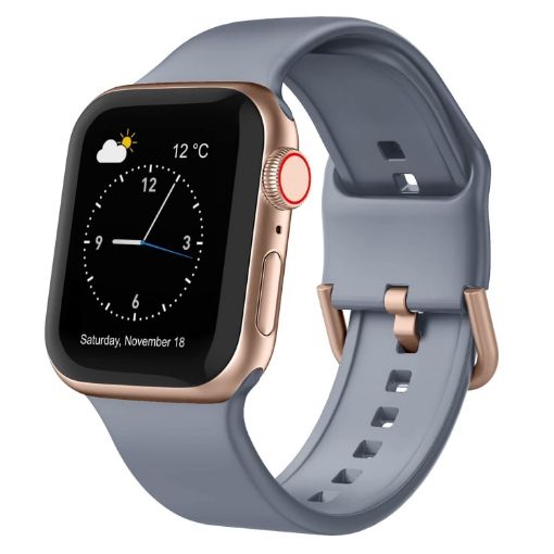 Apple Watch Ultra 2 49mm Blue Grey Silicone Pin Buckle Band - 1