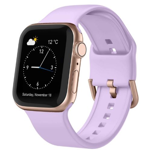 Apple Watch Ultra 2 49mm Lavender Silicone Band Pin Buckle - 1