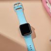 Apple Watch Series 9 41mm Light Blue Silicone Pin Buckle Band - 4