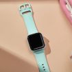 Apple Watch Series 9 45mm Mint Green Silicone Band Pin Buckle - 4