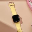 Apple Watch Series 9 45mm Yellow Silicone Pin Buckle Band - 4