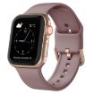 Apple Watch SE 2023 44mm Silicone Band, Smoked Purple Pin Buckle - 1