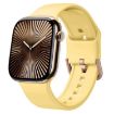 Apple Watch Series 10 46mm Yellow Silicone Pin Buckle Band - 1