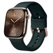 Apple Watch Series 10 46mm Dark Green Silicone Band Pin Buckle - 1