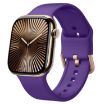 Apple Watch Series 10 42mm Purple Silicone Pin Buckle Band - 1