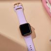 Apple Watch Series 10 42mm Lavender Silicone Pin Buckle Band - 4