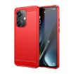OPPO K11 5G Red Carbon Fiber Brushed Texture TPU Phone Case - 1