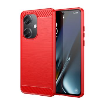 OPPO K11 5G Red Carbon Fiber Brushed Texture TPU Phone Case - 1