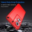 OPPO F25 Pro 5G Red Carbon Fiber Brushed Texture TPU Phone Case - 3