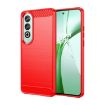 OPPO K12 5G Red TPU Phone Case - Carbon Fiber Brushed Texture - 1