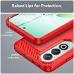 OPPO K12 5G Red TPU Phone Case - Carbon Fiber Brushed Texture - 6