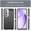 OPPO A3 Black TPU Phone Case - Carbon Fiber Brushed Texture Cover - 2