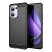 OPPO Reno13 F 5G Black Carbon Fiber Brushed TPU Phone Case - 1