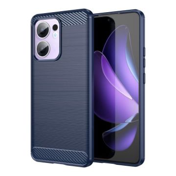 OPPO Reno13 F 5G Blue Carbon Fiber Brushed Texture TPU Case - 1