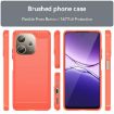 OPPO A5 Energy 5G Red TPU Phone Case - Carbon Fiber Brushed Texture - 2
