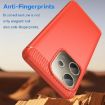 OPPO A5 Energy 5G Red TPU Phone Case - Carbon Fiber Brushed Texture - 3