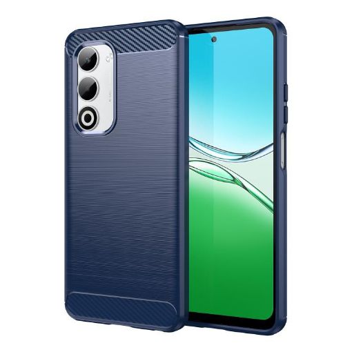 OPPO A5 5G Blue Carbon Fiber Brushed Texture TPU Phone Case Global - 1