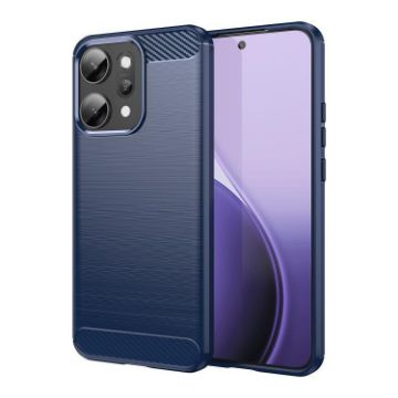 OPPO Reno14 Pro Global Blue Carbon Fiber Brushed TPU Phone Case - 1
