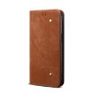 OPPO A5x 4G/5G Brown Denim Texture Flip Leather Case - 2