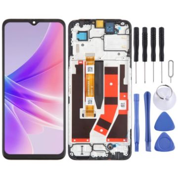 OPPO A77 5G OEM LCD Screen Digitizer Assembly with Frame Replacement - 1