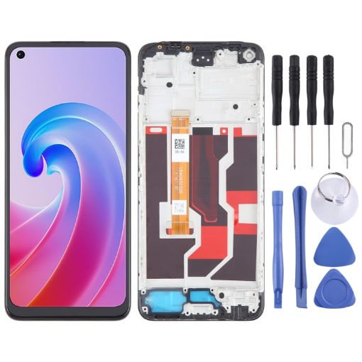 OPPO A96 4G OEM LCD Screen Digitizer Assembly with Frame Replacement - 1
