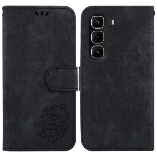 Infinix Hot 50 Pro 4G Black Leather Embossed Phone Case - 1