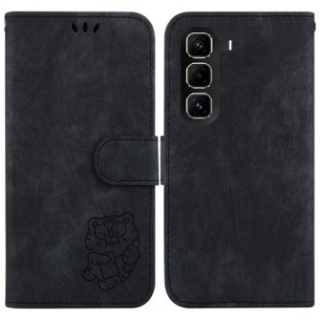Infinix Hot 50 Pro+ 4G Black Leather Embossed Phone Case - 1