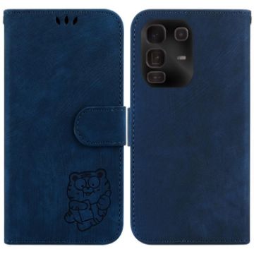 Infinix Note 50 Pro+ Dark Blue Little Tiger Embossed Leather Case - 1