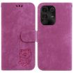 Infinix Note 50 Pro+ Rose Red Little Tiger Embossed Leather Case - 1
