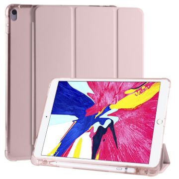 iPad Pro/Air 10.5" Pink PU Leather Shockproof Case with Holder & Pen Slot - 1