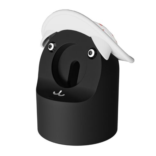 Apple Watch Series Bear Shaped Silicone Charging Base - Black - 1