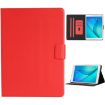 Red Leather Flip Case for Samsung Galaxy Tab A 9.7 T550/T555C with Card Slots - 1