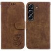 Tecno Camon 40 Little Tiger Embossed Leather Case - Brown - 1