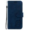 Tecno Spark 30 4G Dark Blue Embossed Leather Phone Case - 3
