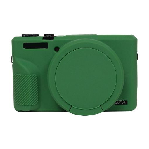Canon PowerShot G7 X Mark III Silicone Case with Lens Cover - Green - 1