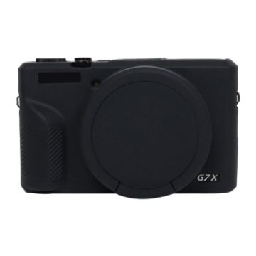 Canon PowerShot G7 X Mark III Silicone Case with Lens Cover - Black - 1