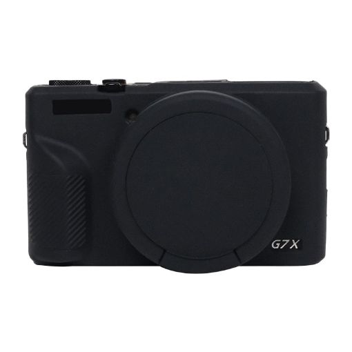 Canon PowerShot G7 X Mark III Silicone Case with Lens Cover - Black - 1