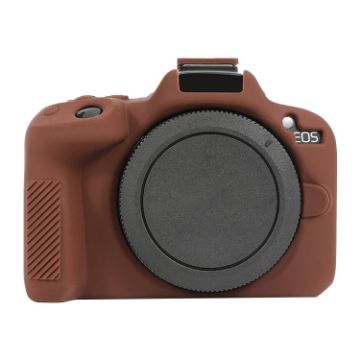 Canon EOS R50 Soft Silicone Protective Case - Coffee Color Cover - 1