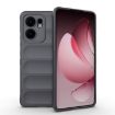OPPO Reno13 F 5G Global Magic Shield TPU + Flannel Case Dark Grey - 1