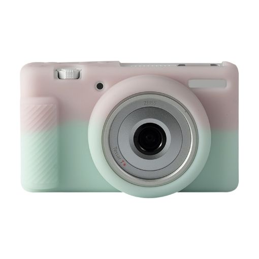 Sony ZV-1F/ZV1 M2 Soft Silicone Protective Case - Jello Pink Green - 1