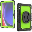 Samsung Galaxy Tab S9+/S10+ Silicone Hybrid Case with Handle - Yellow Green - 2