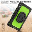 Samsung Galaxy Tab S9+/S10+ Silicone Hybrid Case with Handle - Yellow Green - 5